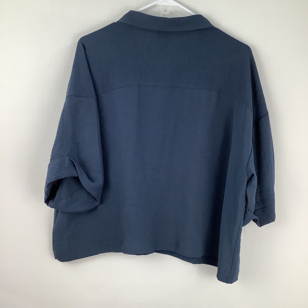 Worthington Cropped Button Down Blouse Womens Siz… - image 6